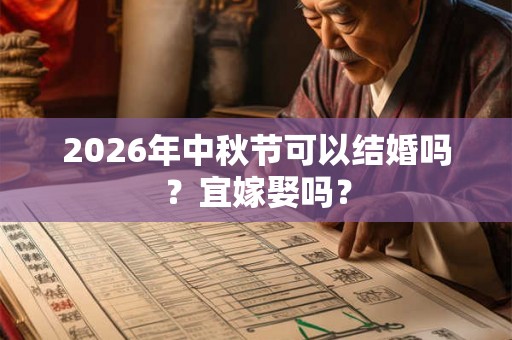 2026年中秋节可以结婚吗?宜嫁娶吗? 2026年中秋节可以结婚吗?宜嫁娶吗?