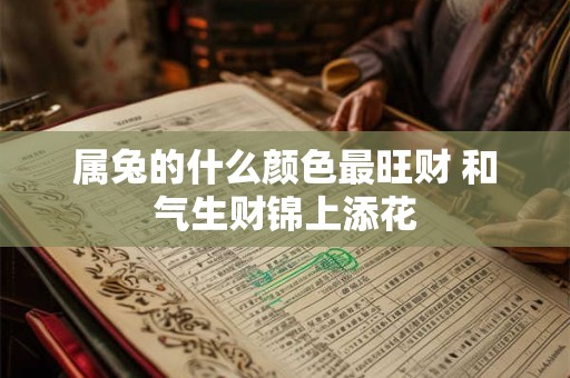 属兔的什么颜色最旺财 和气生财锦上添花