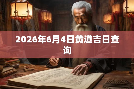 2026年6月4日黄道吉日查询 2026年6月4日黄道吉日查询
