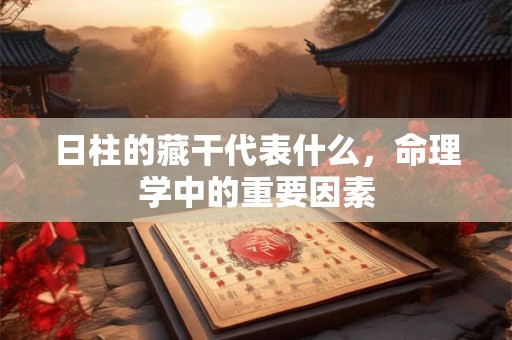 日柱的藏干代表什么，命理学中的重要因素