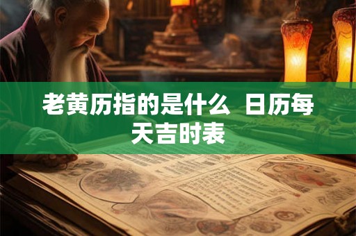 老黄历指的是什么  日历每天吉时表