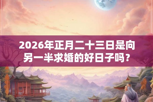 2026年正月二十三日是向另一半求婚的好日子吗？