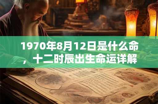 1970年8月12日是什么命,十二时辰出生命运详解 1970年8月12日是什么命,十二时辰出生命运详解