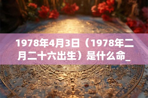 1978年4月3日（1978年二月二十六出生）是什么命_命运如何