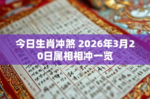 今日生肖冲煞 2026年3月20日属相相冲一览