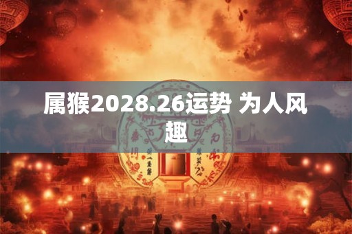 属猴2028.26运势 为人风趣