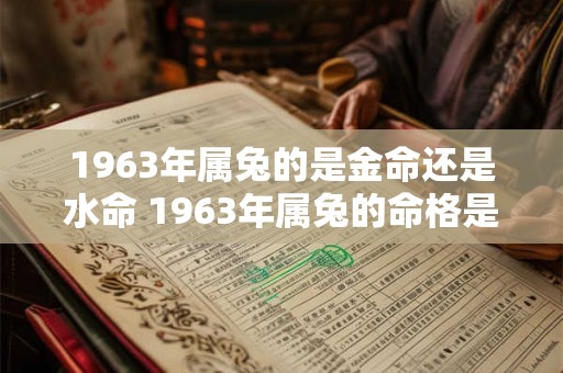 1963年属兔的是金命还是水命 1963年属兔的命格是什么