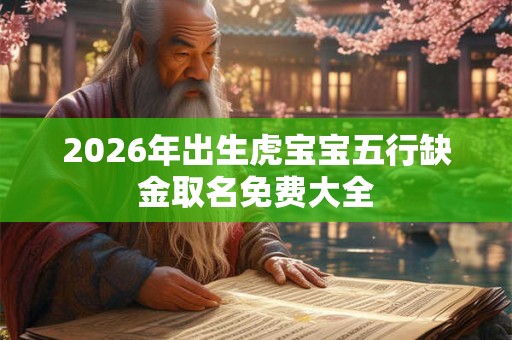 2026年出生虎宝宝五行缺金取名免费大全