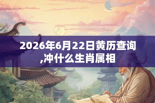 2026年6月22日黄历查询,冲什么生肖属相