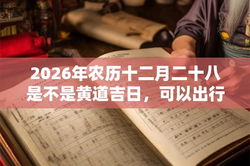 2026年农历十二月二十八是不是黄道吉日,可以出行吗? 2026年农历十二月二十八是不是黄道吉日,可以出行吗?
