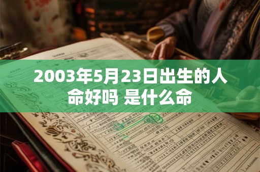 2003年5月23日出生的人命好吗 是什么命