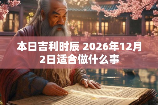 本日吉利时辰 2026年12月2日适合做什么事