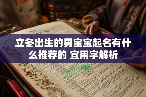 立冬出生的男宝宝起名有什么推荐的 宜用字解析