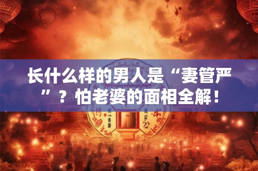 长什么样的男人是“妻管严”?怕老婆的面相全解! 长什么样的男人是“妻管严”?怕老婆的面相全解!