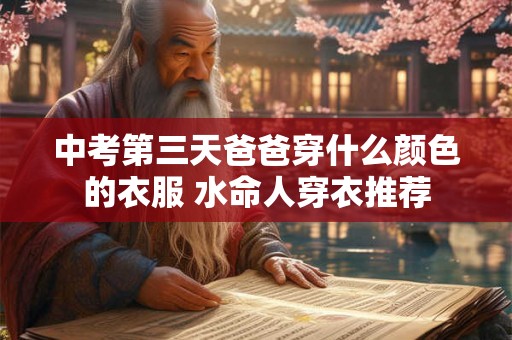 中考第三天爸爸穿什么颜色的衣服 水命人穿衣推荐 中考第三天爸爸穿什么颜色的衣服 水命人穿衣推荐