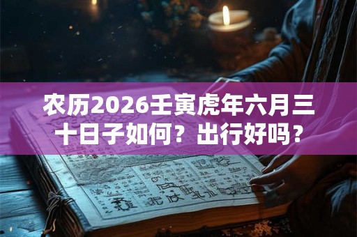 农历2026壬寅虎年六月三十日子如何?出行好吗? 农历2026壬寅虎年六月三十日子如何?出行好吗?