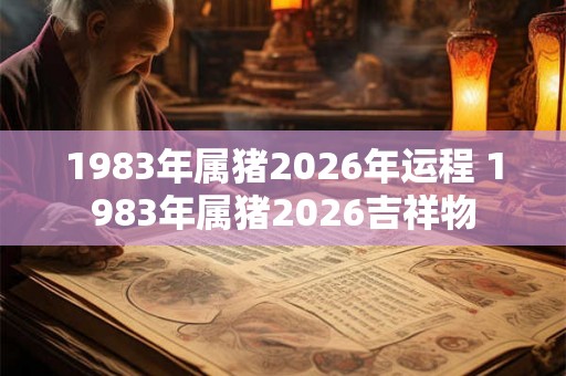 1983年属猪2026年运程 1983年属猪2026吉祥物