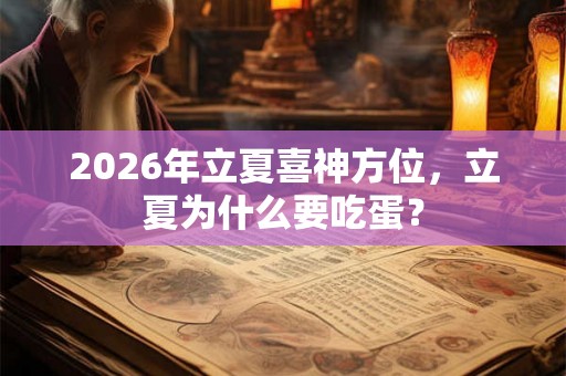 2026年立夏喜神方位,立夏为什么要吃蛋? 2026年立夏喜神方位,立夏为什么要吃蛋?