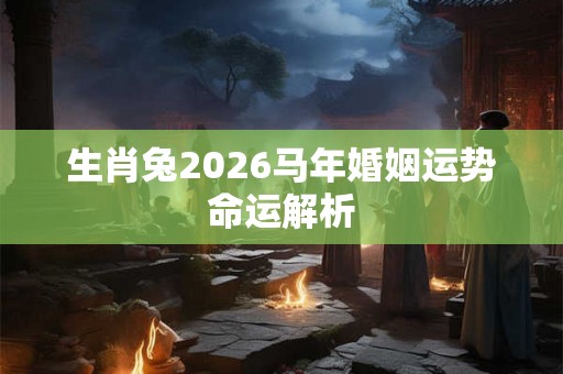 生肖兔2026马年婚姻运势命运解析