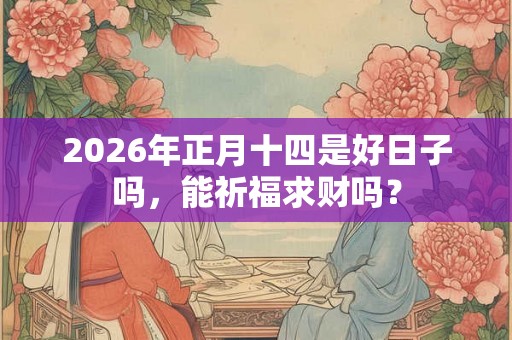 2026年正月十四是好日子吗，能祈福求财吗？