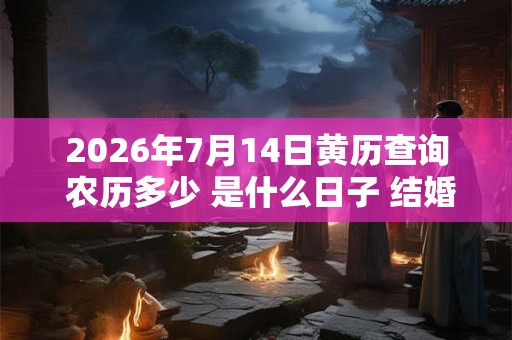 2026年7月14日黄历查询 农历多少 是什么日子 结婚吉时 2026年7月14日黄历查询 农历多少 是什么日子 结婚吉时