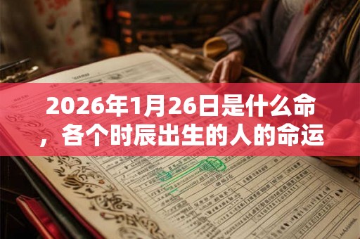2026年1月26日是什么命，各个时辰出生的人的命运