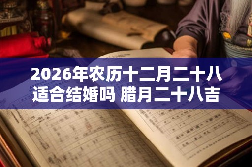 2026年农历十二月二十八适合结婚吗 腊月二十八吉利吗