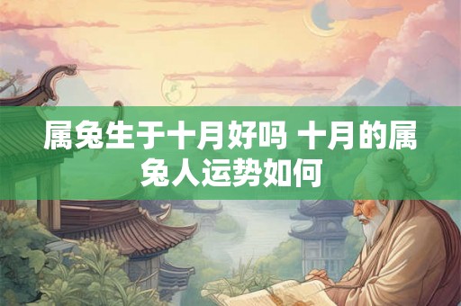 属兔生于十月好吗 十月的属兔人运势如何