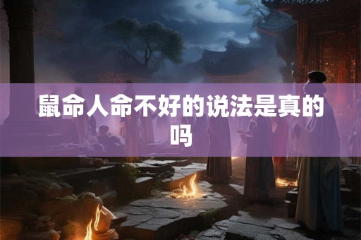 鼠命人命不好的说法是真的吗