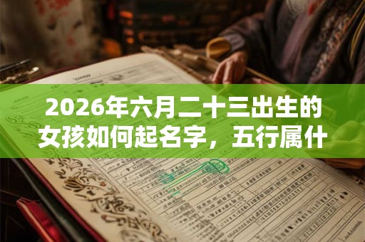 2026年六月二十三出生的女孩如何起名字，五行属什么