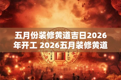 五月份装修黄道吉日2026年开工 2026五月装修黄道吉日是哪天 五月份装修黄道吉日2026年开工 2026五月装修黄道吉日是哪天