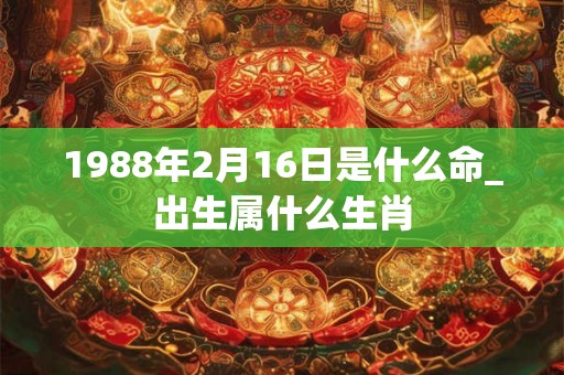 1988年2月16日是什么命_出生属什么生肖