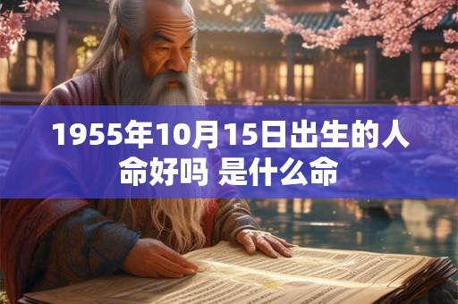 1955年10月15日出生的人命好吗 是什么命
