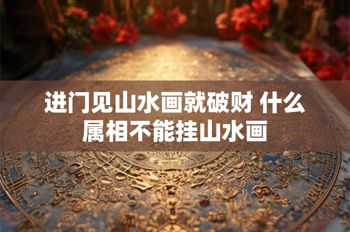 进门见山水画就破财 什么属相不能挂山水画