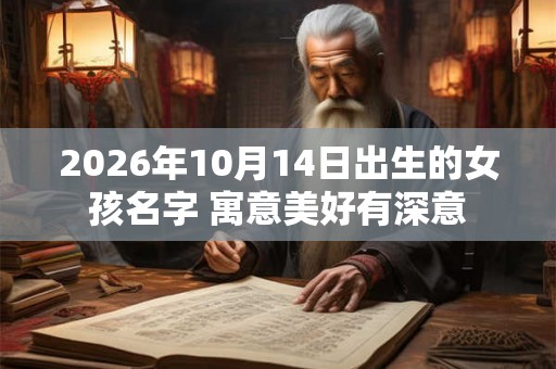 2026年10月14日出生的女孩名字 寓意美好有深意