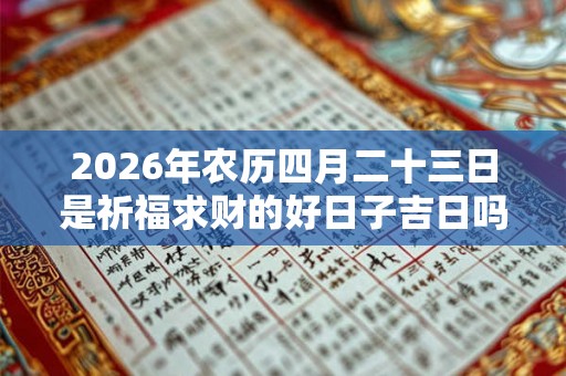 2026年农历四月二十三日是祈福求财的好日子吉日吗？