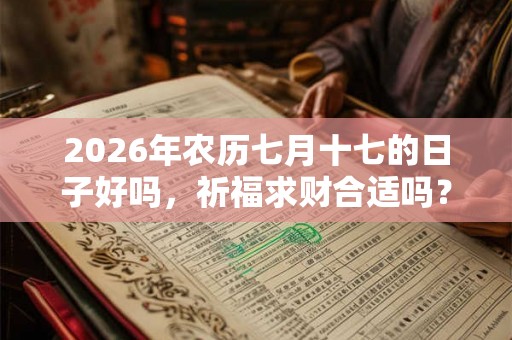 2026年农历七月十七的日子好吗,祈福求财合适吗? 2026年农历七月十七的日子好吗,祈福求财合适吗?