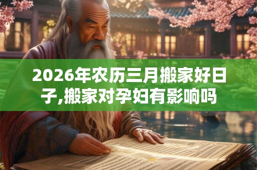 2026年农历三月搬家好日子,搬家对孕妇有影响吗