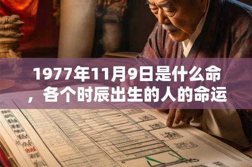 1977年11月9日是什么命，各个时辰出生的人的命运
