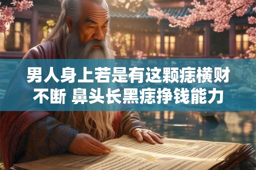 男人身上若是有这颗痣横财不断 鼻头长黑痣挣钱能力强