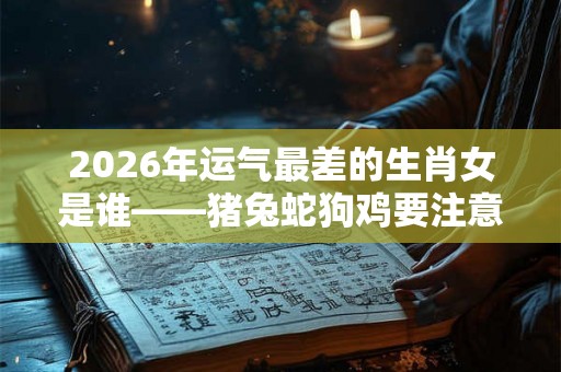 2026年运气最差的生肖女是谁——猪兔蛇狗鸡要注意！