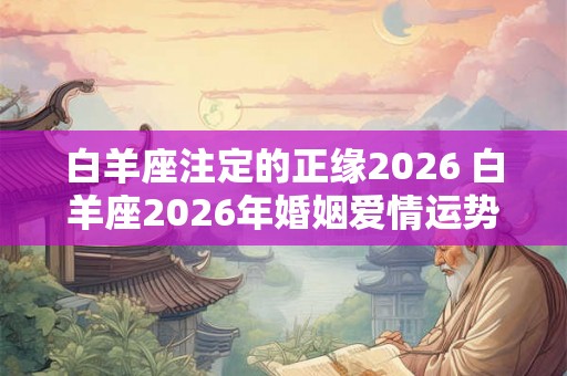 白羊座注定的正缘2026 白羊座2026年婚姻爱情运势详解