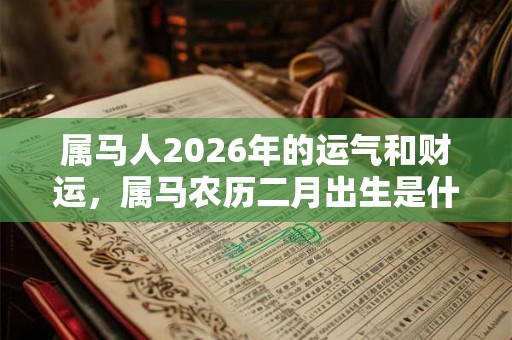 属马人2026年的运气和财运，属马农历二月出生是什么命