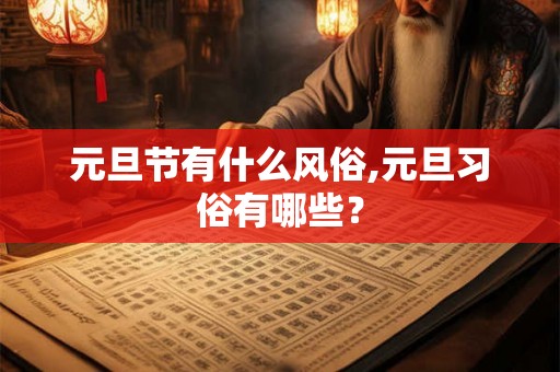 元旦节有什么风俗,元旦习俗有哪些？