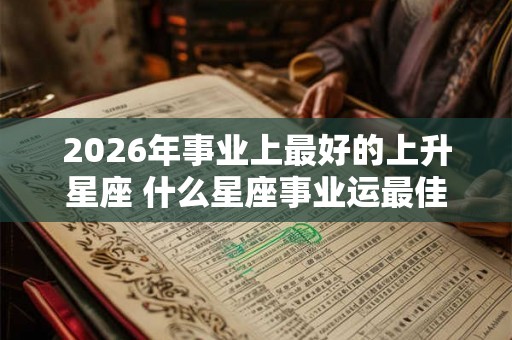 2026年事业上最好的上升星座 什么星座事业运最佳