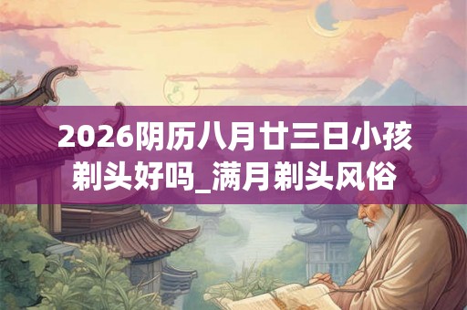 2026阴历八月廿三日小孩剃头好吗_满月剃头风俗