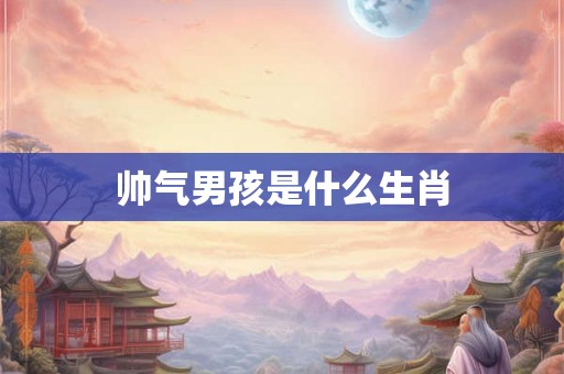 帅气男孩是什么生肖 帅气男孩是什么生肖