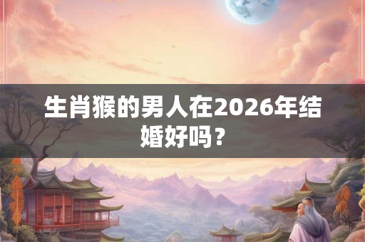 生肖猴的男人在2026年结婚好吗？
