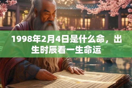 1998年2月4日是什么命,出生时辰看一生命运 1998年2月4日是什么命,出生时辰看一生命运