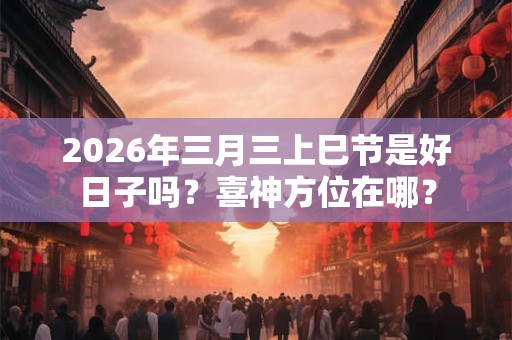 2026年三月三上巳节是好日子吗？喜神方位在哪？